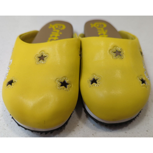 Critts Women's 3 Yellow Star covered flip flop thong sandal nonslip Vibram sole - Picture 4 of 7